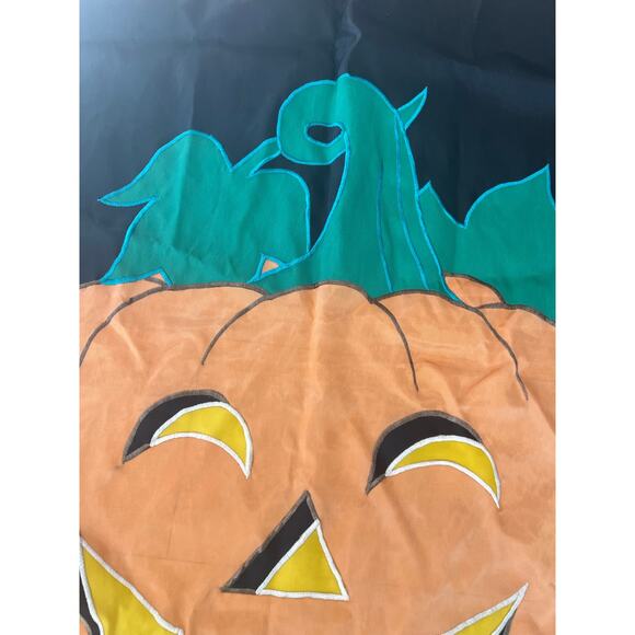 Vintage Outdoor Porch Flag Happy Halloween Pumpkin Friendly Jack-O-Lantern JL - Picture 5 of 9